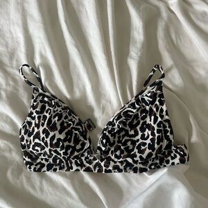 NWT jcrew leopard bikini top